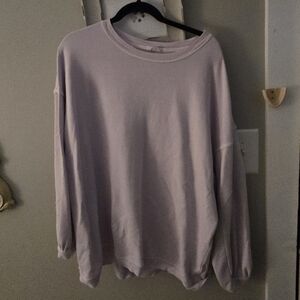 Aerie Lavender Sweatshirt Size L Balloon Sleeves